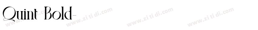 Quint Bold字体转换